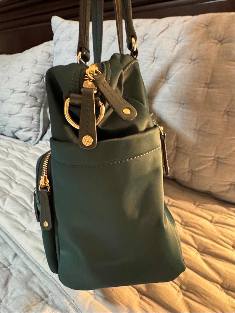 MZ Wallace Tribeca Traveler Tote in Green - Picture 4 of 10